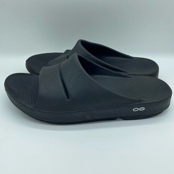 Oofos Black Rubber Slide Sandals Comfort Shoes Orthopedic Slip-on Men\'s size 10 main image 7